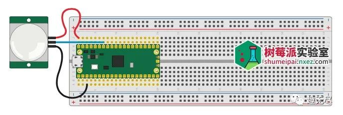 在树莓派Pico上使用PIR传感器构建窃贼报警器